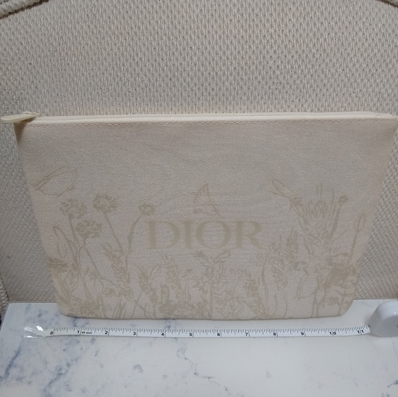 Christian Dior Cream Spring Flower Clutch Bag Pouch Limited Edition New In Box - Picture 4 of 11